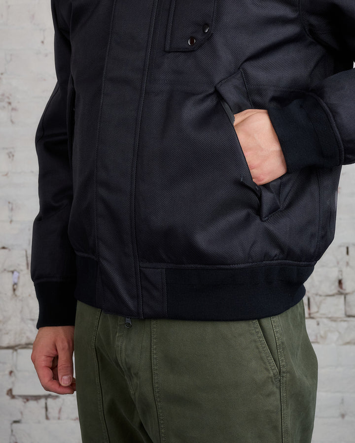 Stone Island Down Deep Wave Bomber Jacket Black