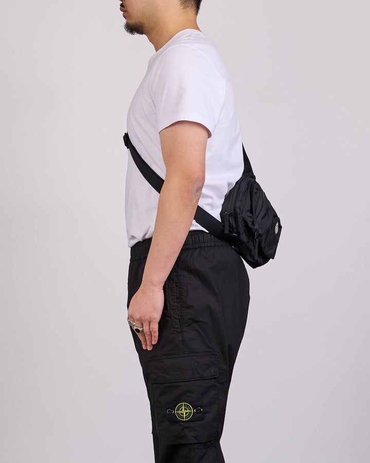 Stone Island Econyl Coated Nylon Metal Crossbody Bag Black