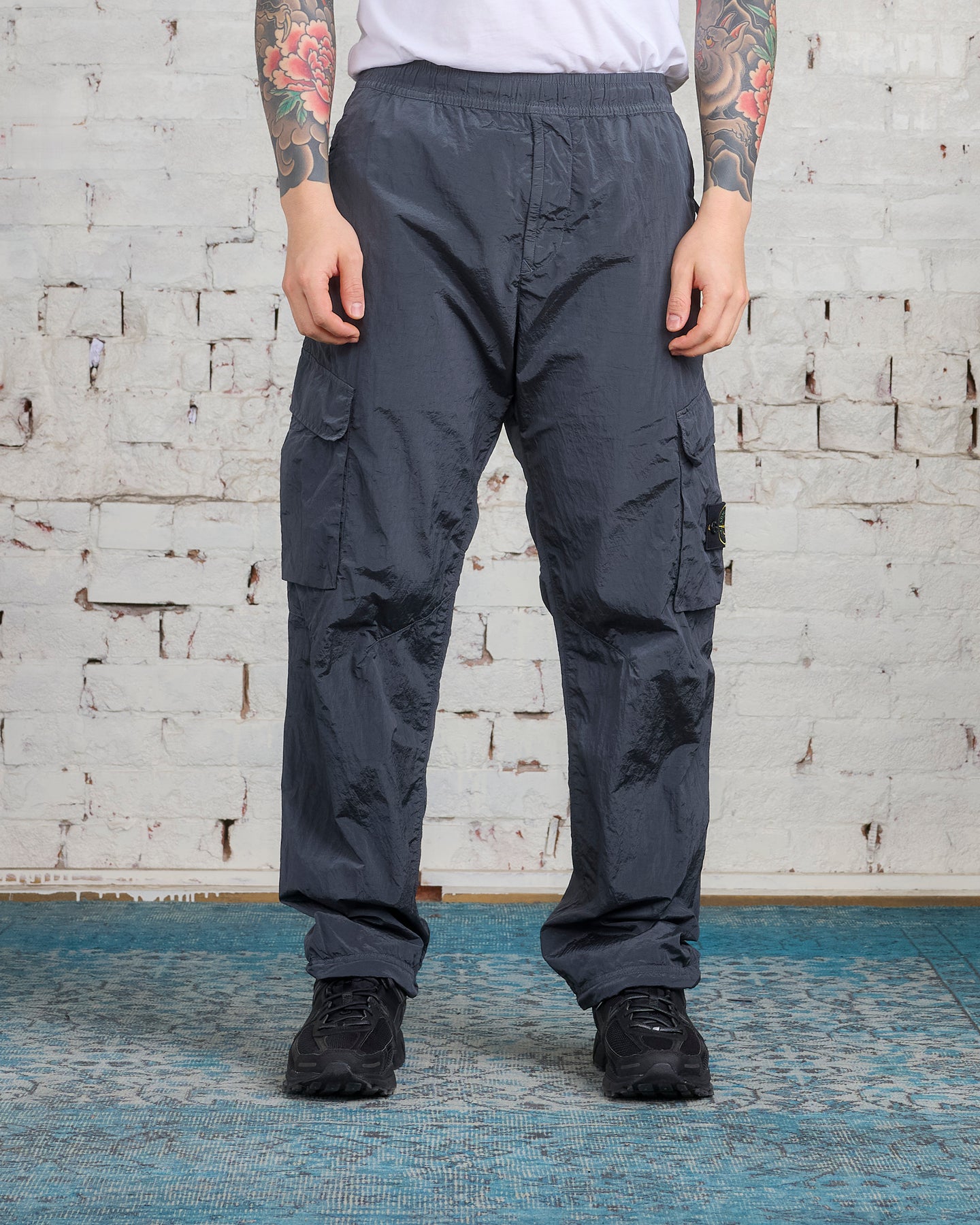 Stone Island Econyl Nylon Metal Loose Cargo Pant Lead Grey