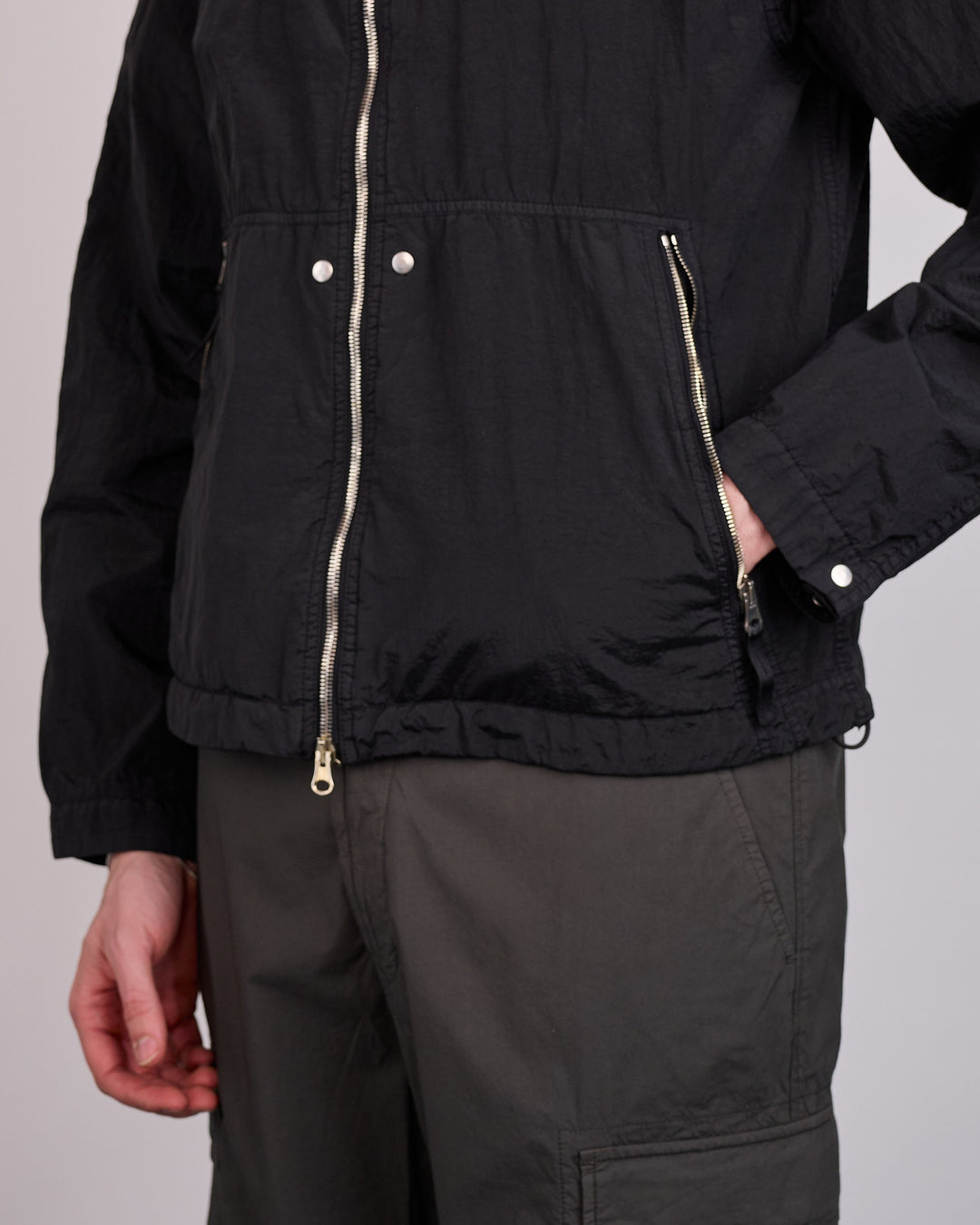 Stone Island Econyl Nylon Metal Watro Short Parka Black