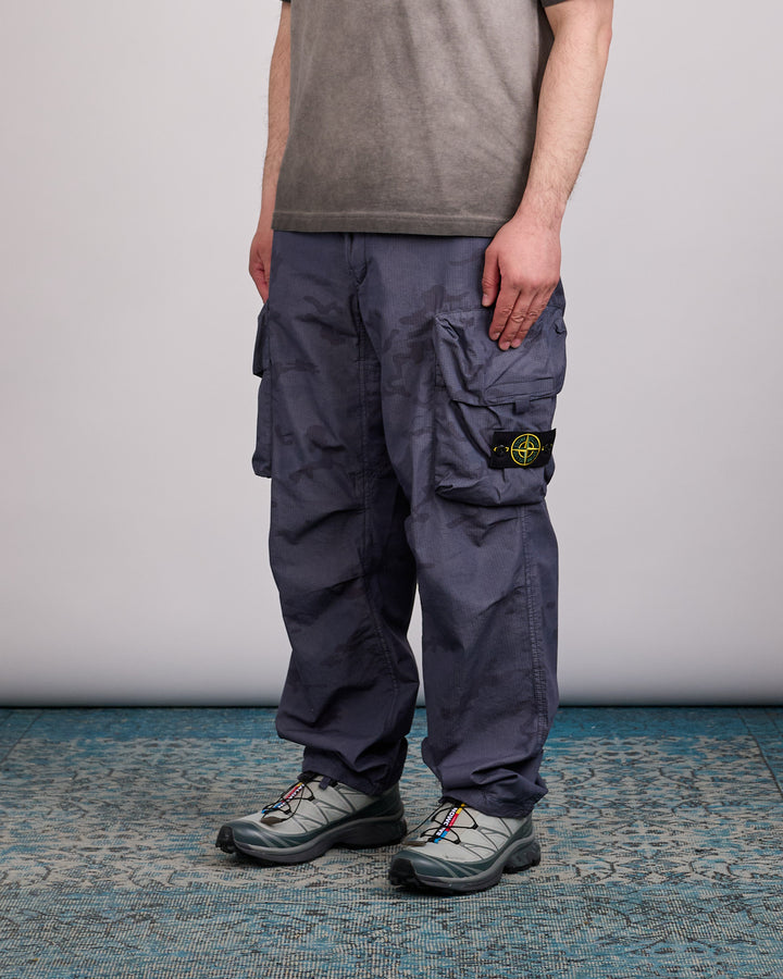 Stone Island Faded Camo Ripstop-TC Cargo Pant Dark Blue