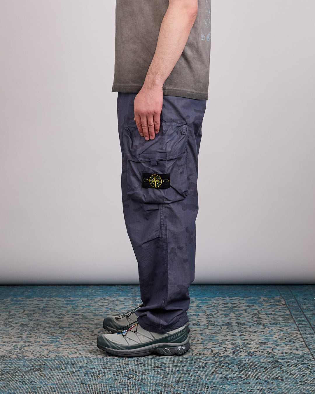 Stone Island Faded Camo Ripstop-TC Cargo Pant Dark Blue