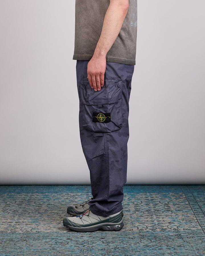 Stone Island Faded Camo Ripstop-TC Cargo Pant Dark Blue