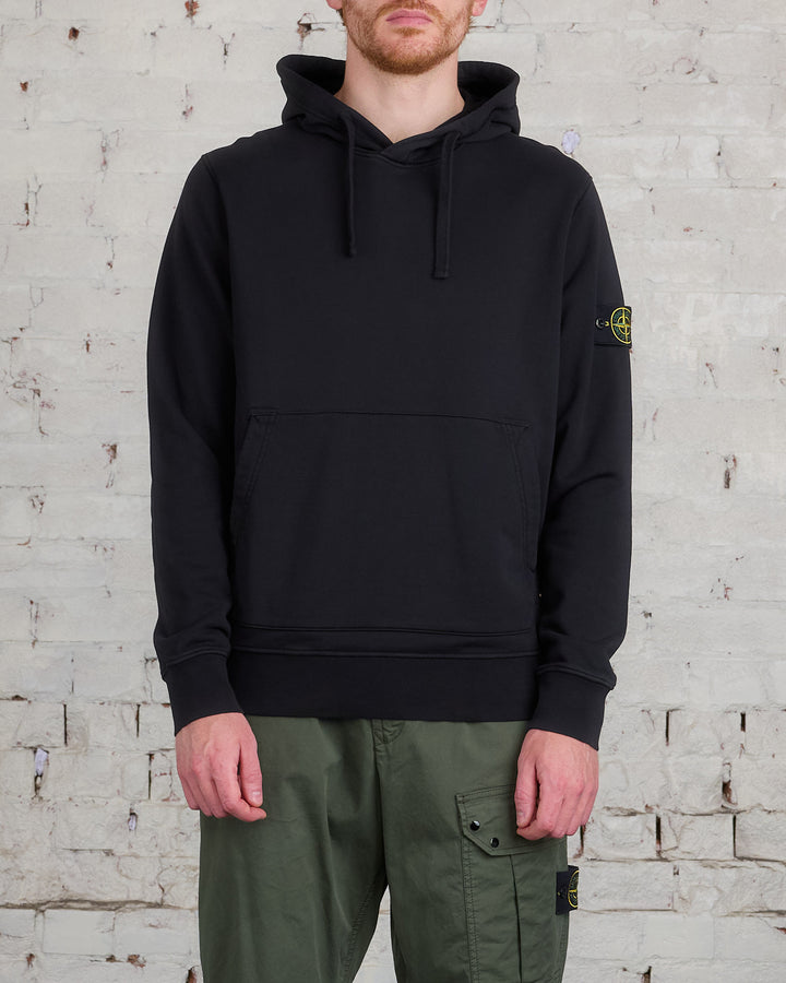 Stone Island GD Cotton Fleece Hoodie Black