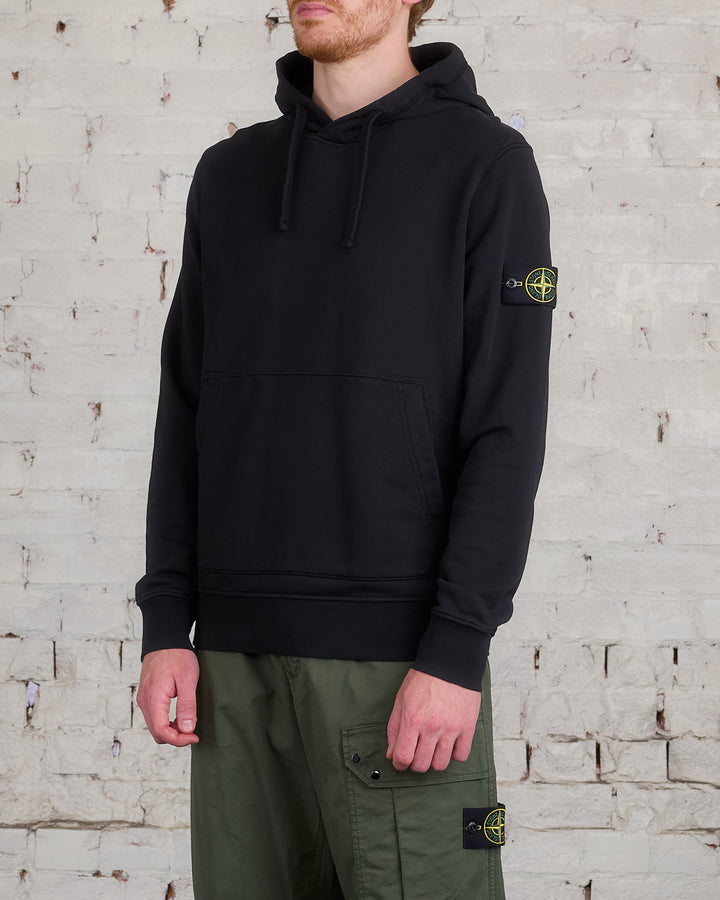 Stone Island GD Cotton Fleece Hoodie Black