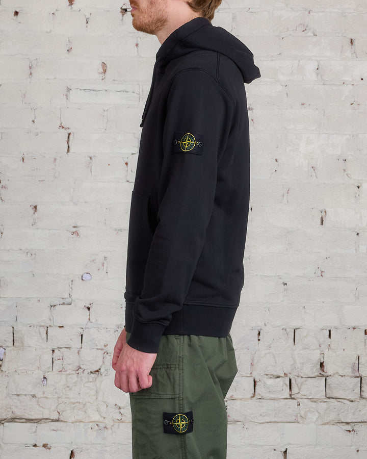 Stone Island GD Cotton Fleece Hoodie Black