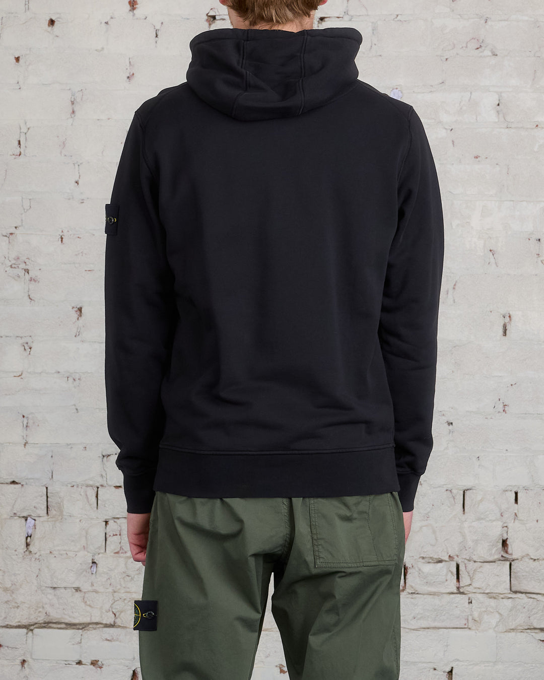 Stone Island GD Cotton Fleece Hoodie Black