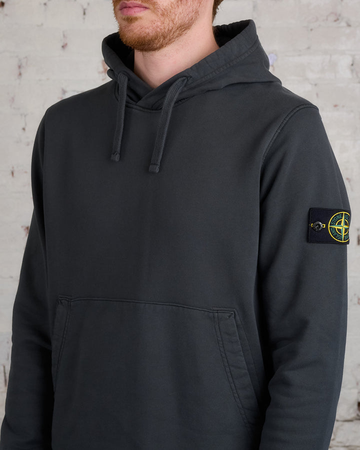 Stone Island GD Cotton Fleece Hoodie Lead Grey