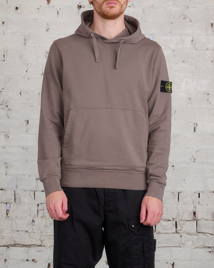 Stone Island GD Cotton Fleece Hoodie Walnut