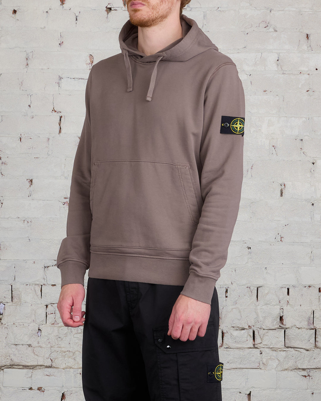 Stone Island GD Cotton Fleece Hoodie Walnut