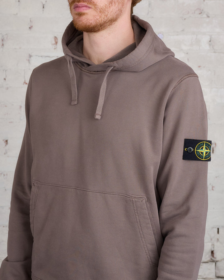 Stone Island GD Cotton Fleece Hoodie Walnut