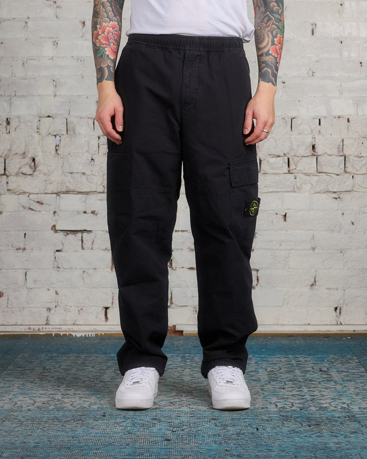 Stone Island GD Cotton Ripstop Cargo Pant Black