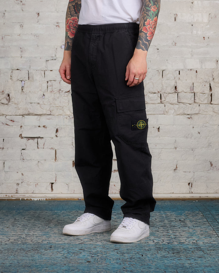 Stone Island GD Cotton Ripstop Cargo Pant Black