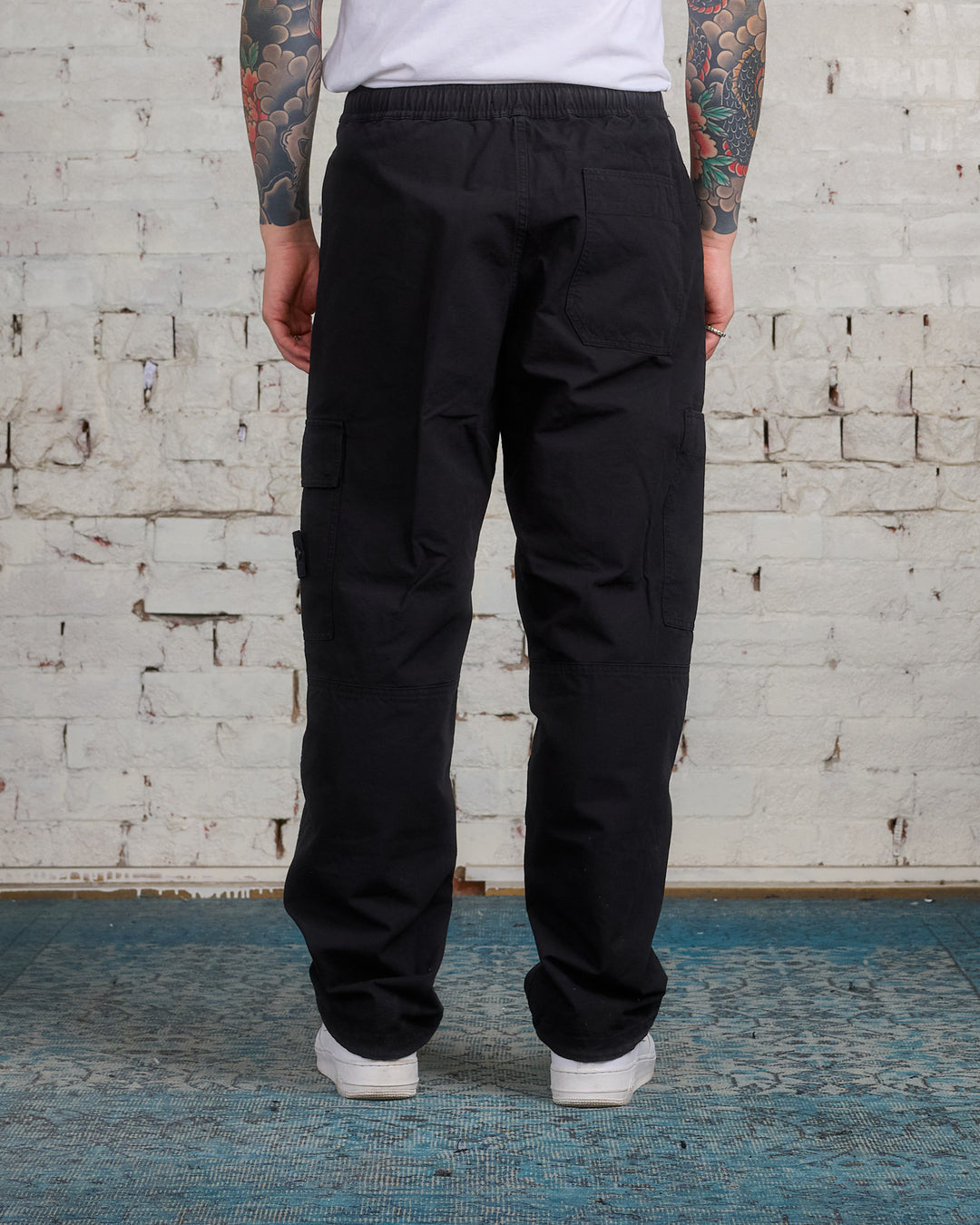 Stone Island GD Cotton Ripstop Cargo Pant Black