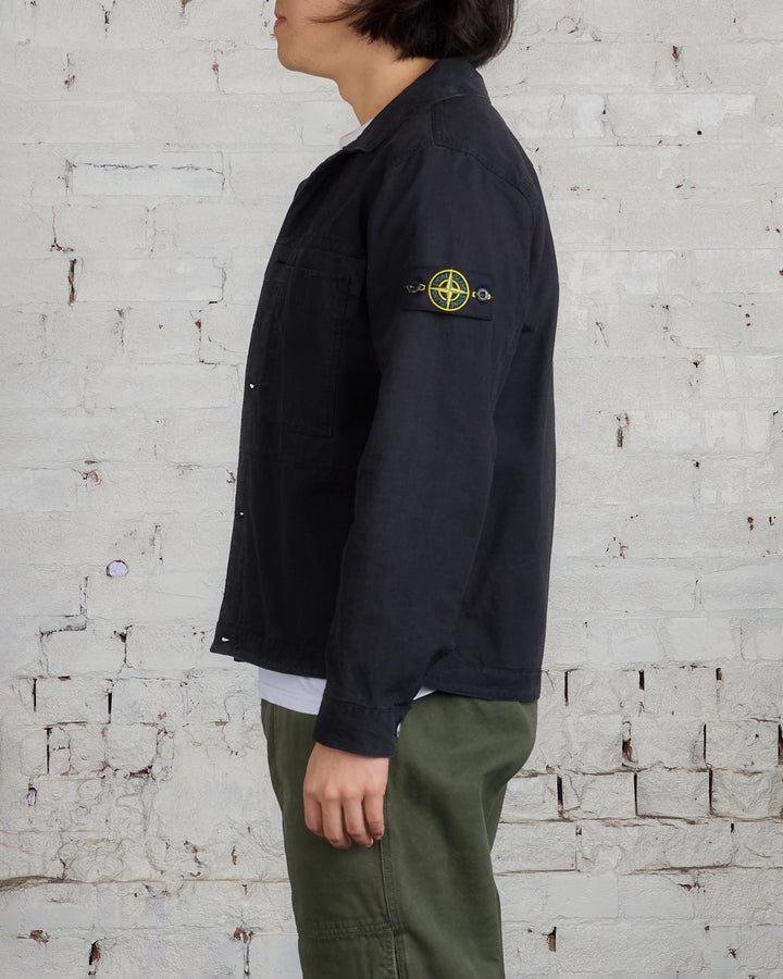 Stone Island GD Cotton Ripstop Overshirt Black