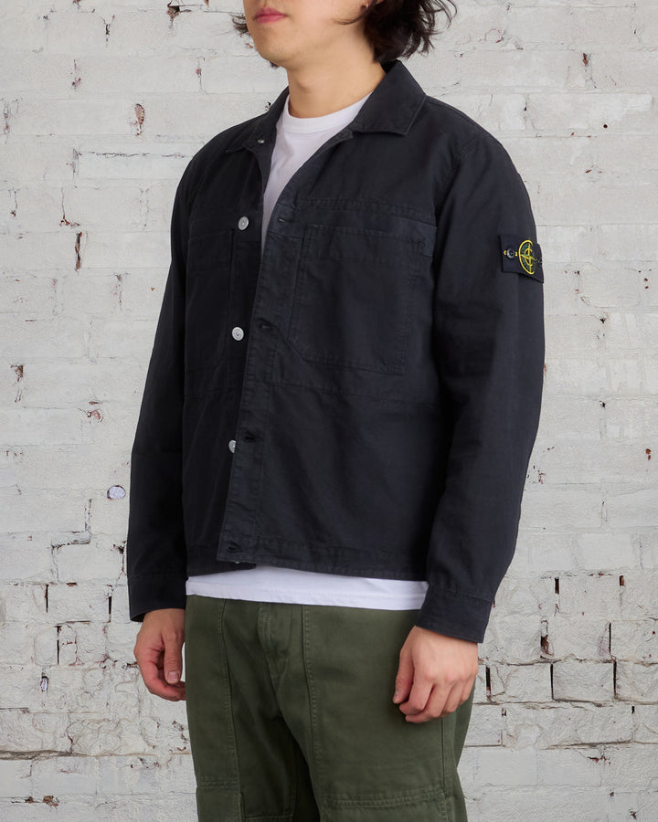 Stone Island GD Cotton Ripstop Overshirt Black