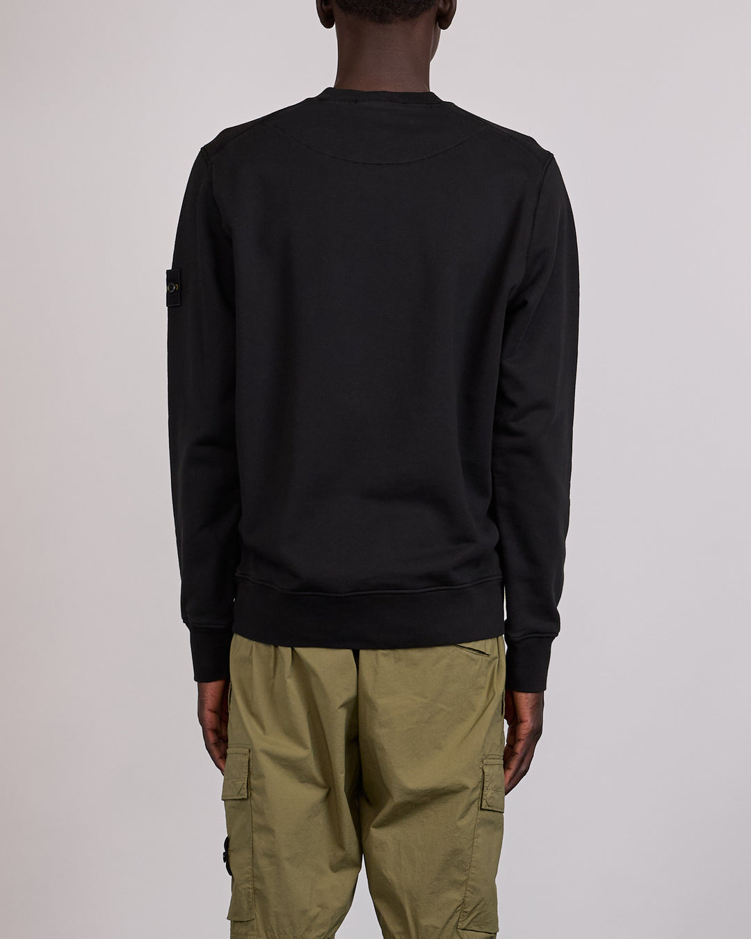 Stone Island GD Organic Cotton Fleece Crewneck Black