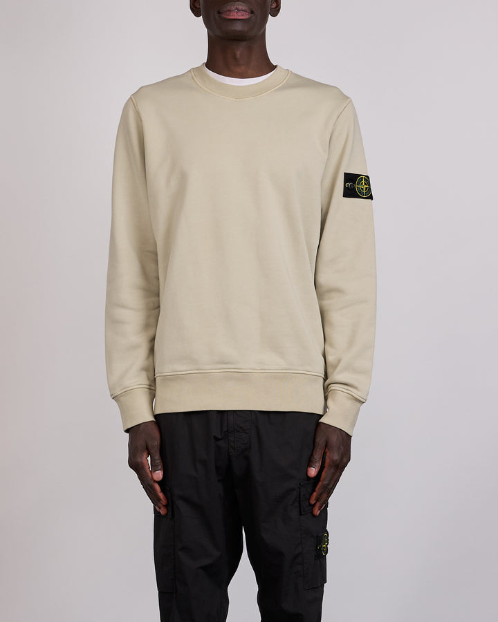 Stone Island GD Organic Cotton Fleece Crewneck Sand