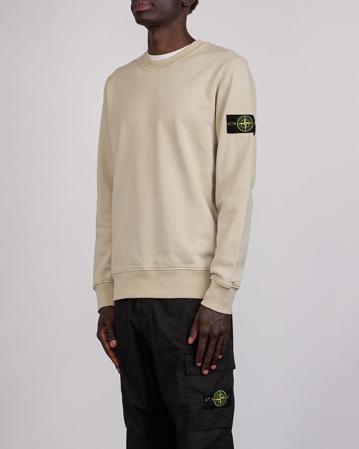 Stone Island GD Organic Cotton Fleece Crewneck Sand