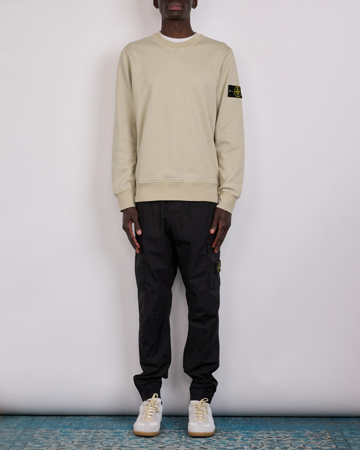 Stone Island GD Organic Cotton Fleece Crewneck Sand