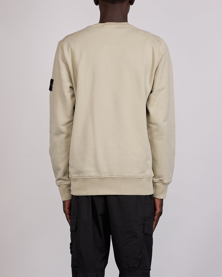 Stone Island GD Organic Cotton Fleece Crewneck Sand