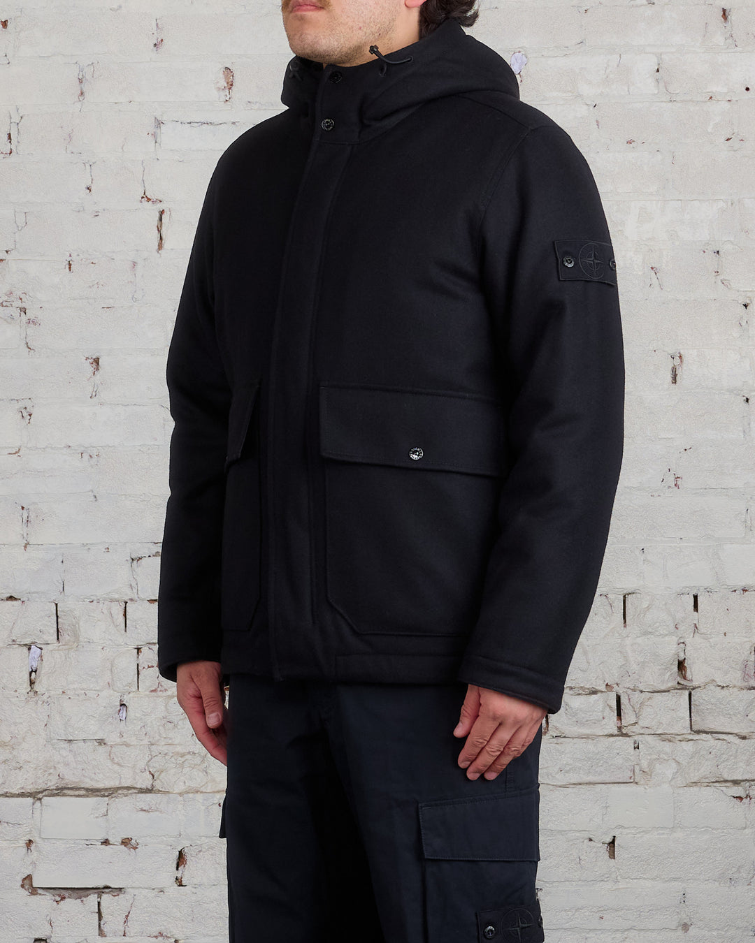 Stone Island Ghost Piece Cargo Jacket Black