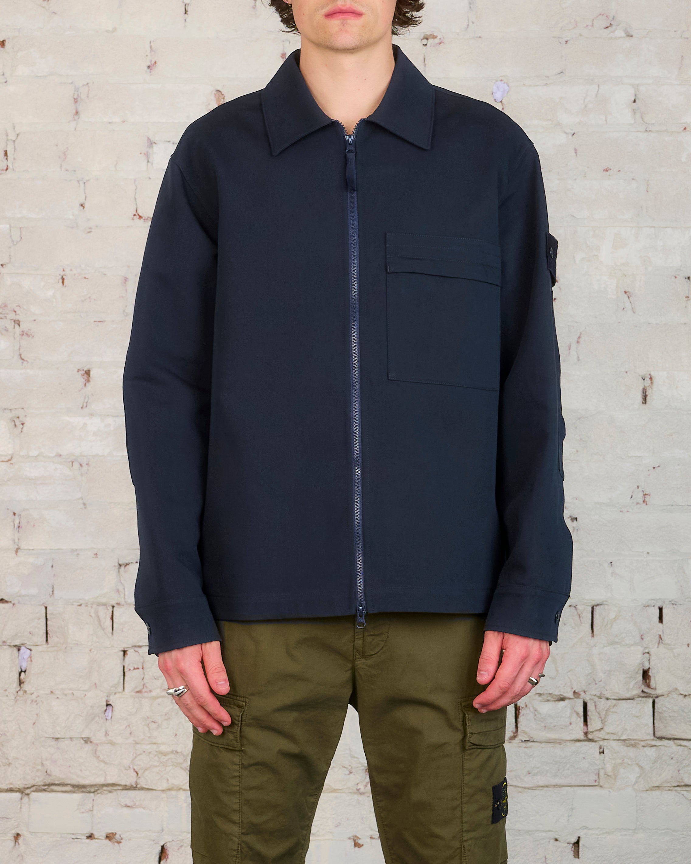 Stone island ghost overshirt navy sale