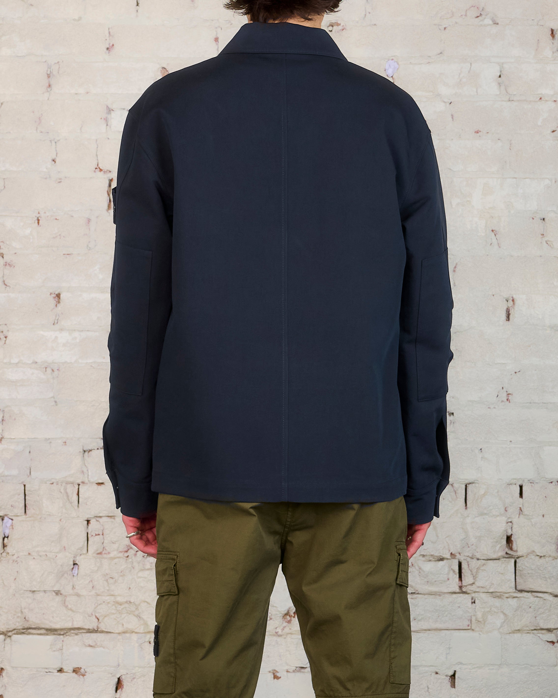 Stone Island Ghost Piece Gabardine Overshirt Navy – LESS 17