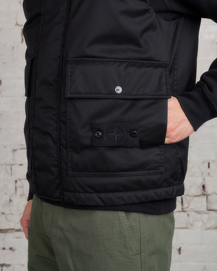 Stone Island Ghost Piece Merino Twill Cargo Vest Black