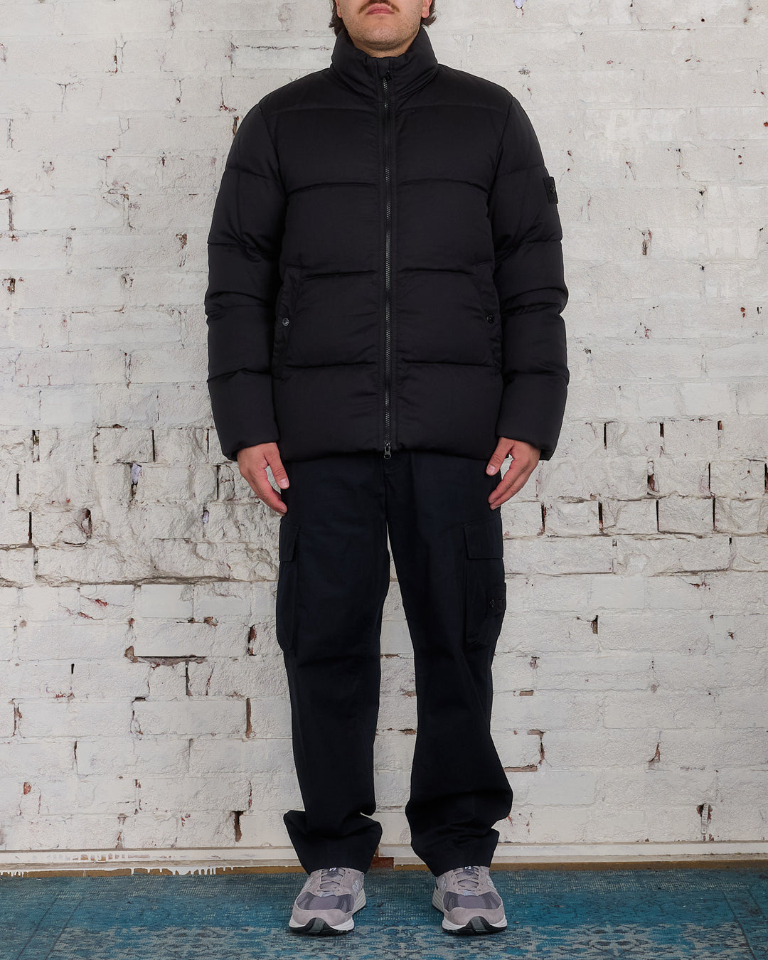 Stone Island Ghost Piece Merino Twill Down Jacket Black