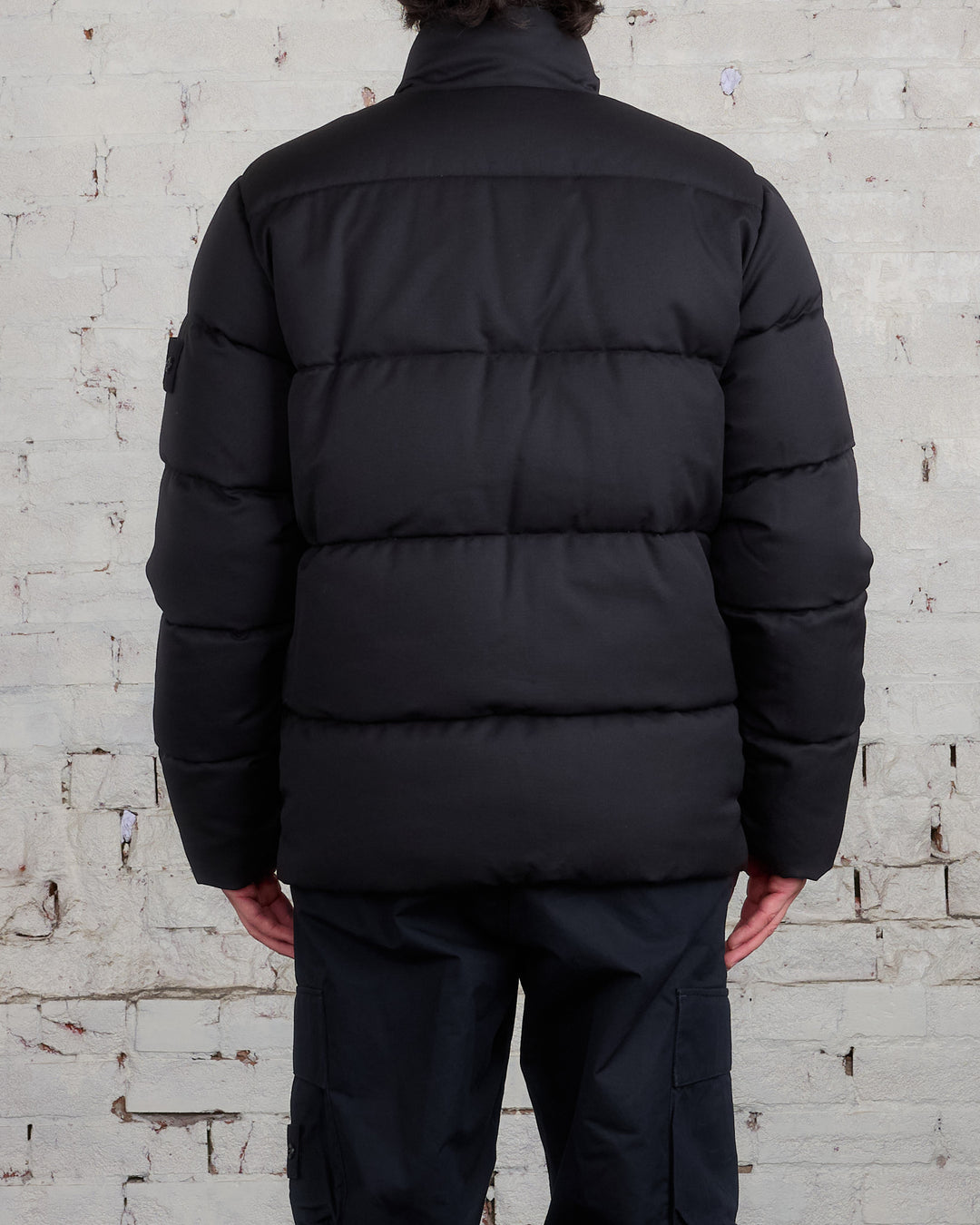 Stone Island Ghost Piece Merino Twill Down Jacket Black