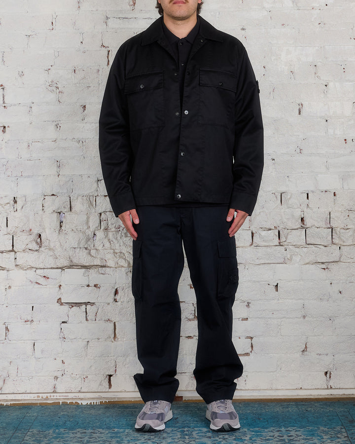 Stone Island Ghost Piece Merino Twill Outershirt Black