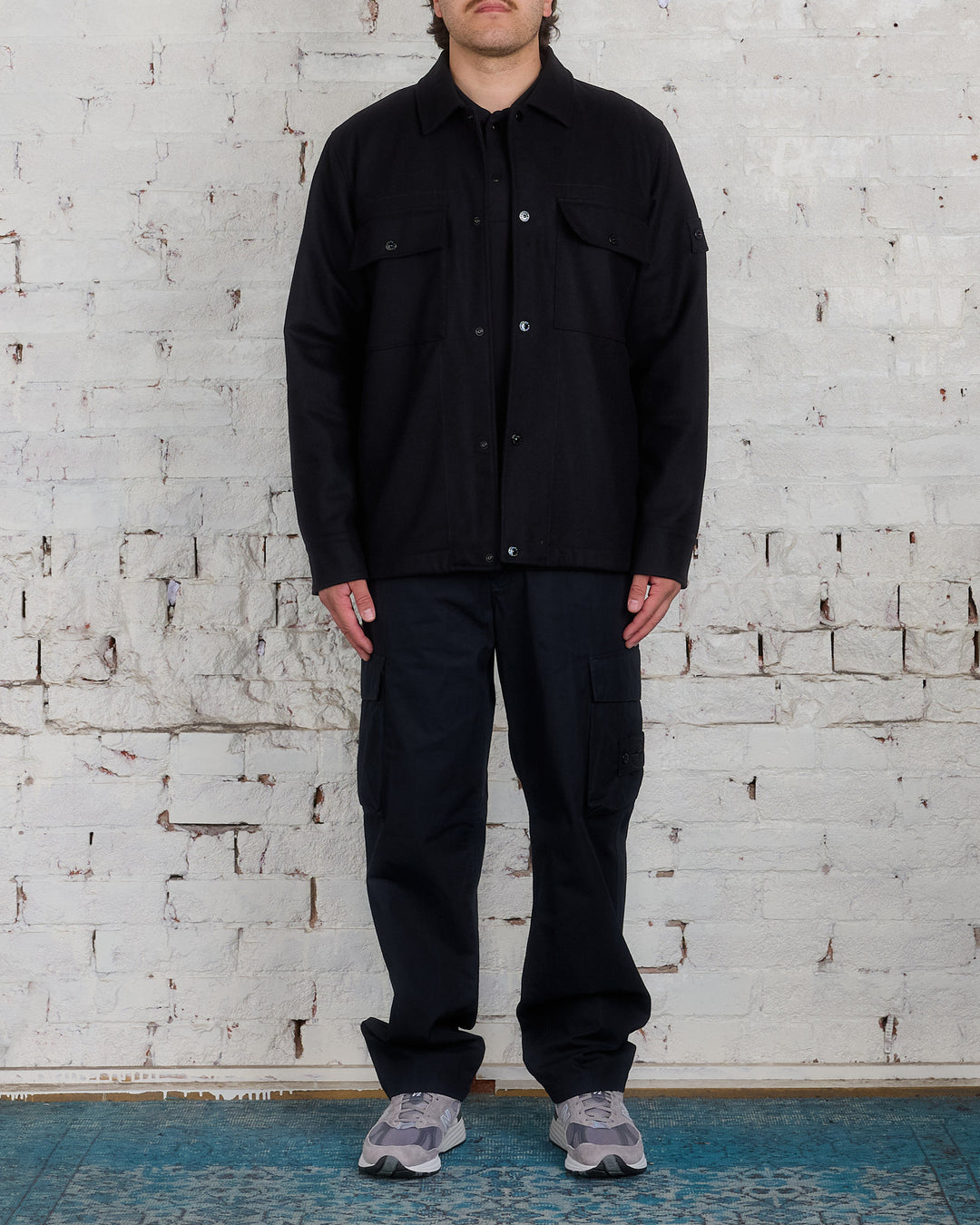 Stone Island Ghost Piece Primaloft Overshirt Black