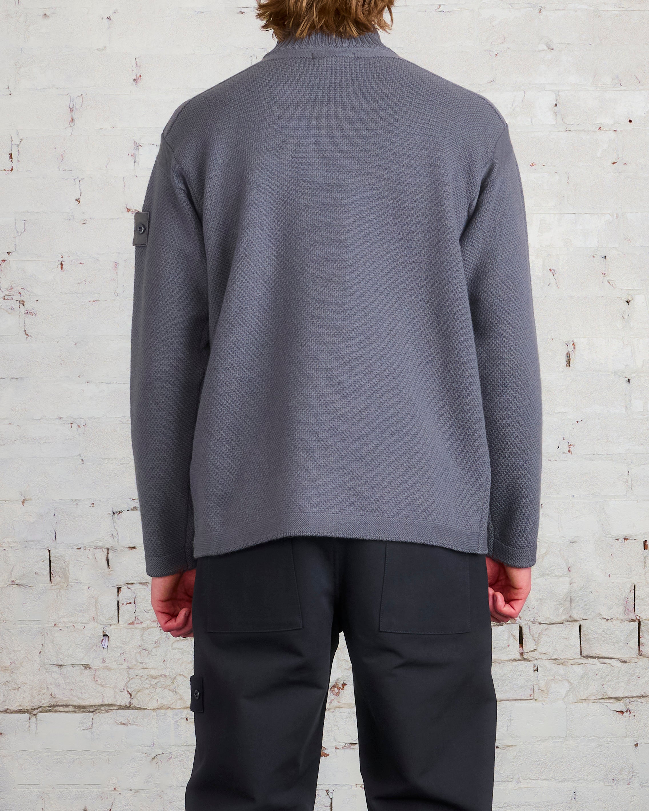 Stone Island Ghost Piece Wool Geelong High Neck Sweater Dark Grey