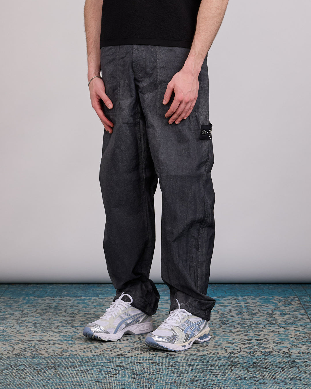 Stone Island Hand Sprayed Reflective Trouser Black