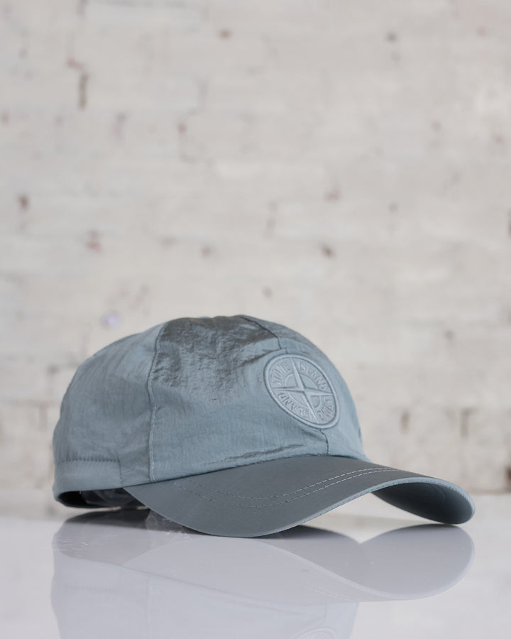 Stone Island Iridescent Nylon Metal Cap Grey Green