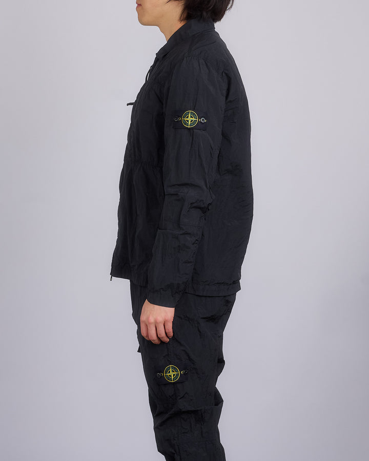 Stone Island Iridescent Nylon Metal Overshirt Black