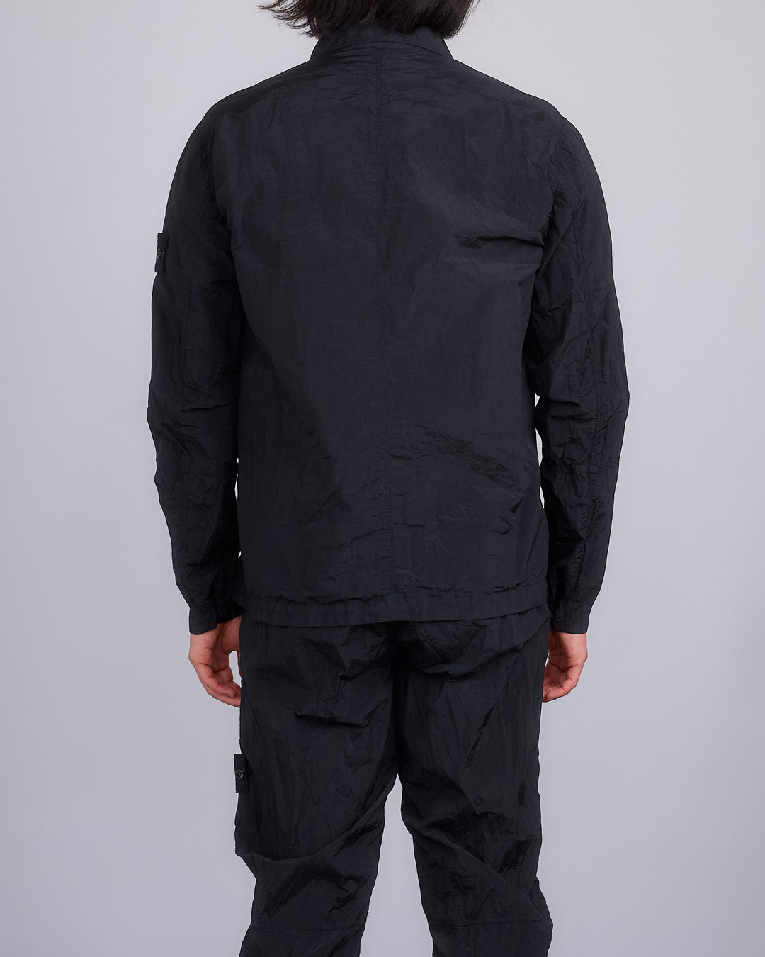 Stone Island Iridescent Nylon Metal Overshirt Black