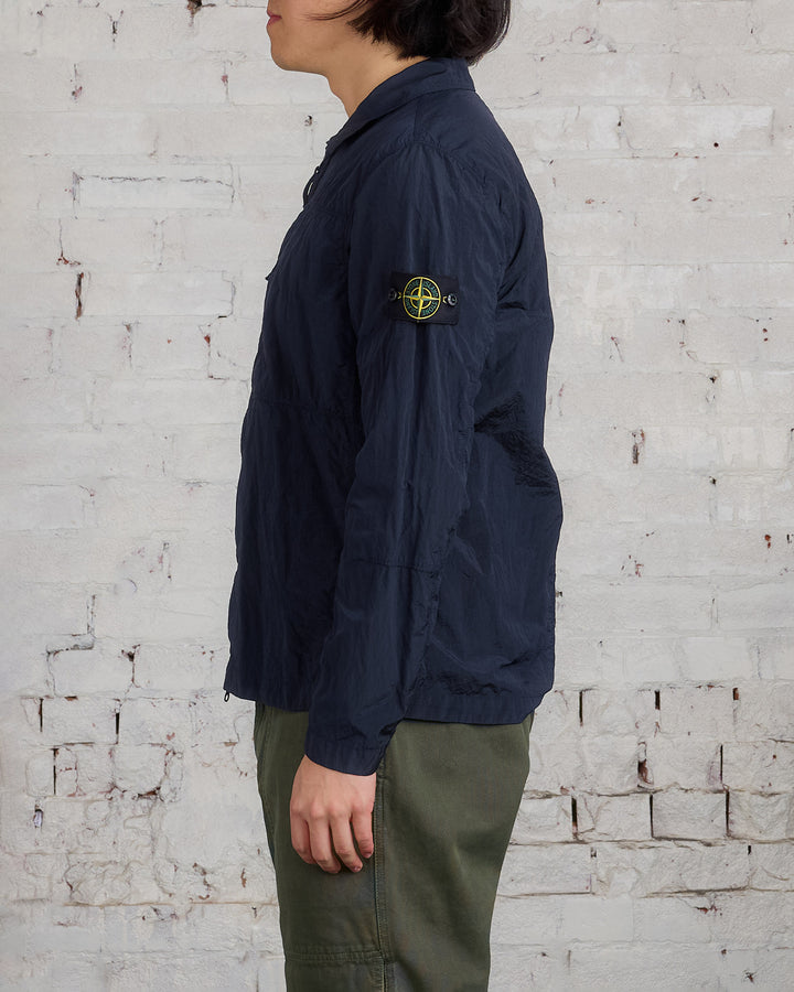 Stone Island Iridescent Nylon Metal Overshirt Navy