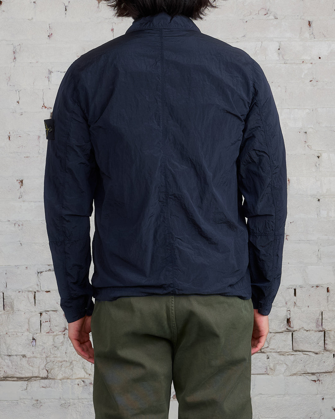 Stone Island Iridescent Nylon Metal Overshirt Navy