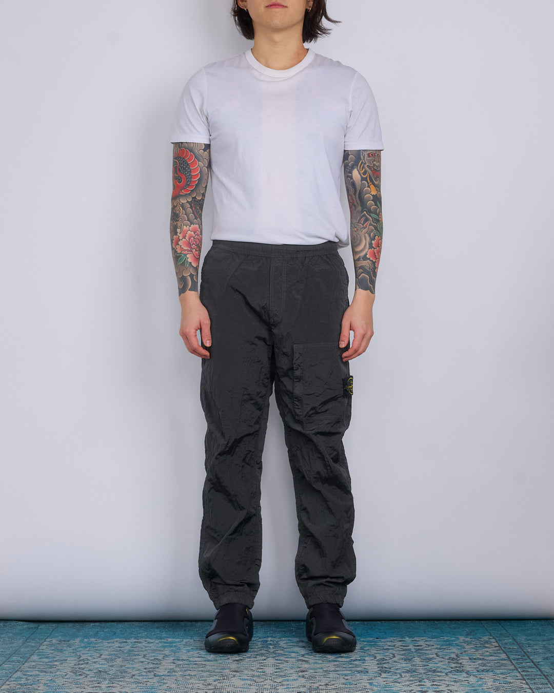 Stone Island Iridescent Nylon Metal Pant Lead Grey