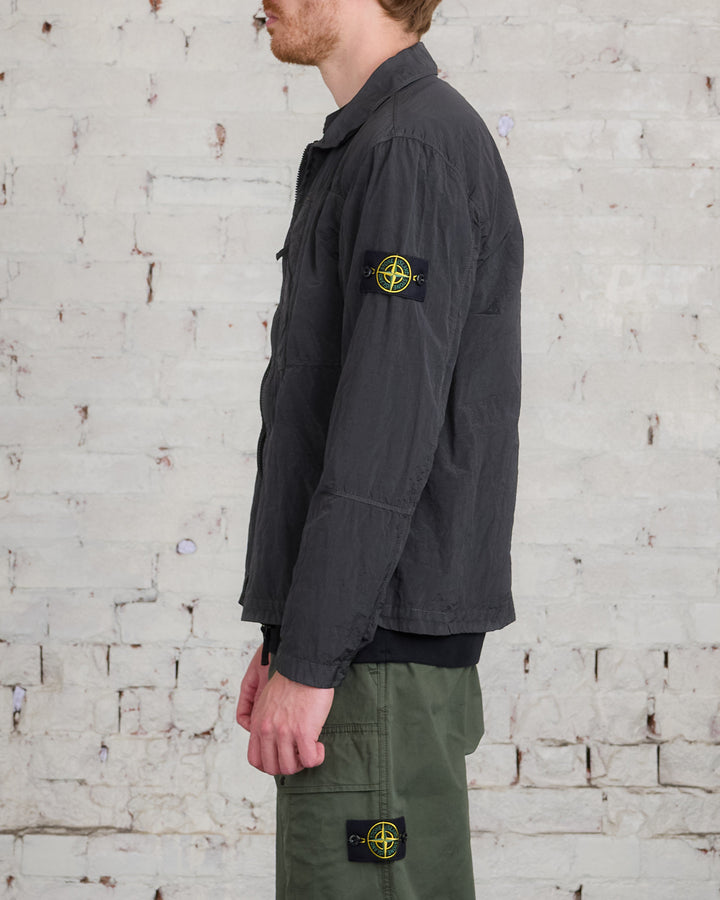 Stone Island Iridescent Nylon Metal Overshirt Lead Grey