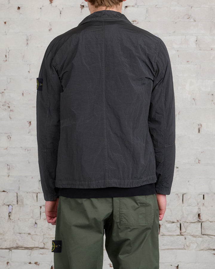 Stone Island Iridescent Nylon Metal Overshirt Lead Grey