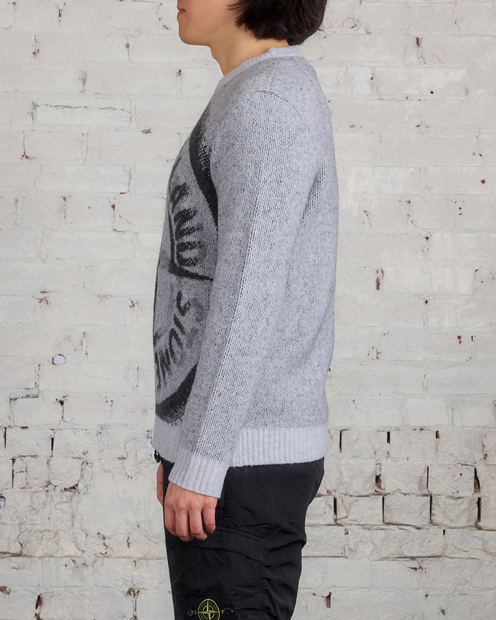 Stone Island Jacquard Knit Logo Sweater Dust Grey