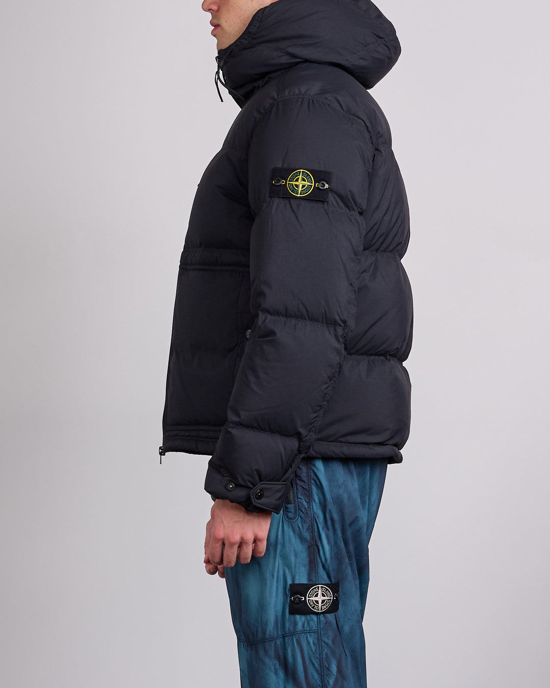 Stone Island Matte Ripstop Cordura Short Parka Black