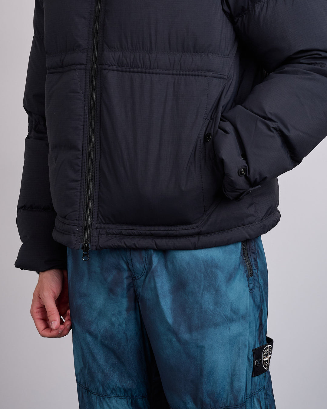 Stone Island Matte Ripstop Cordura Short Parka Black