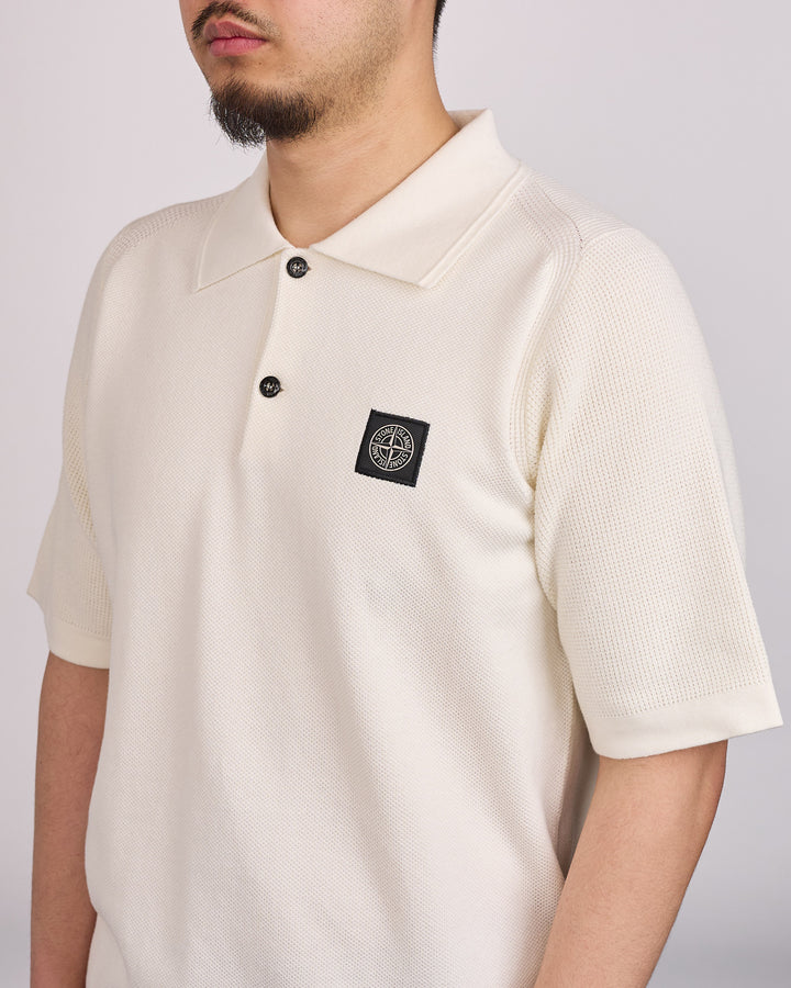 Stone Island Micro Stitch Polo Ivory