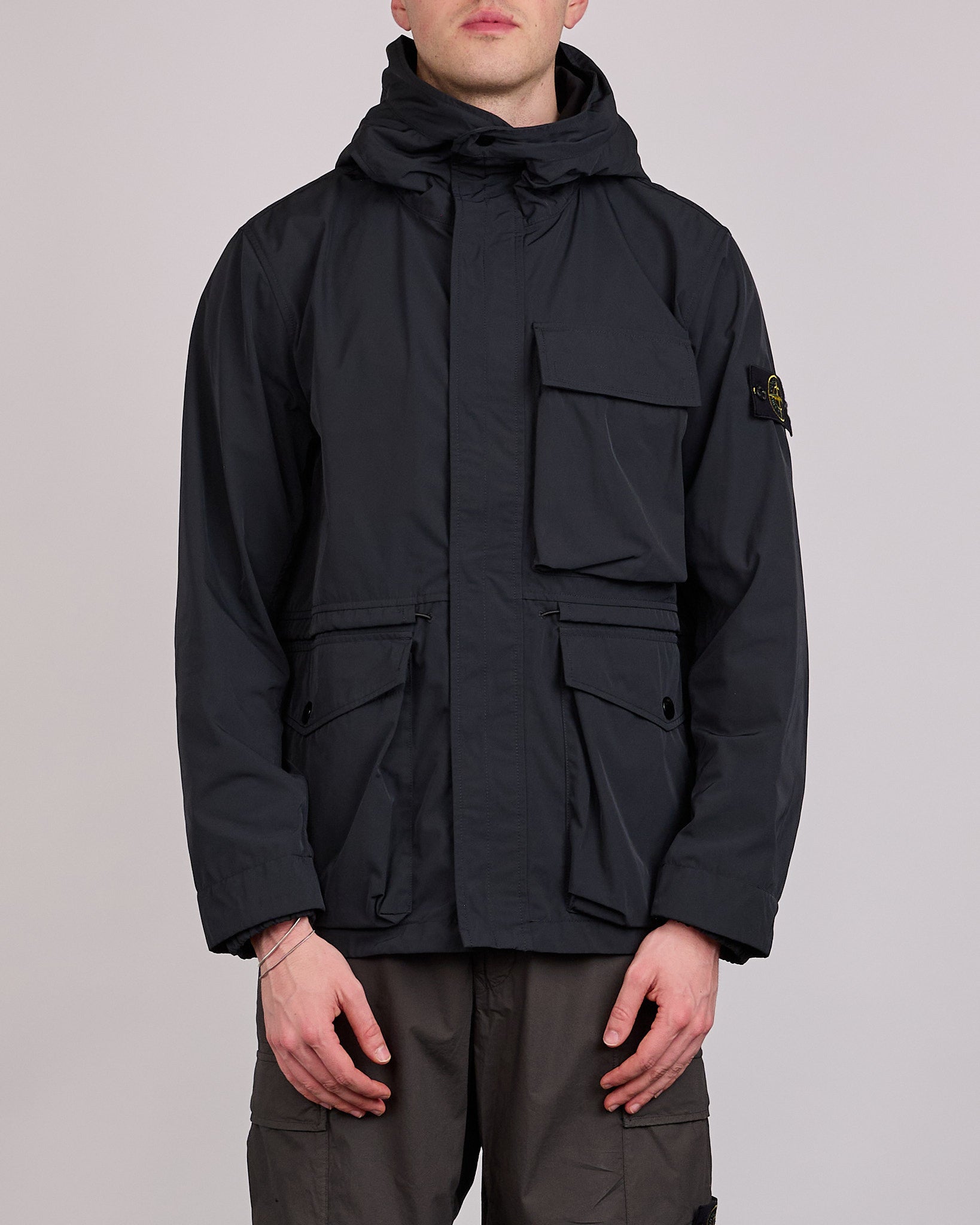 Stone Island Micro Twill 3-Pocket Short Parka Black – LESS 17