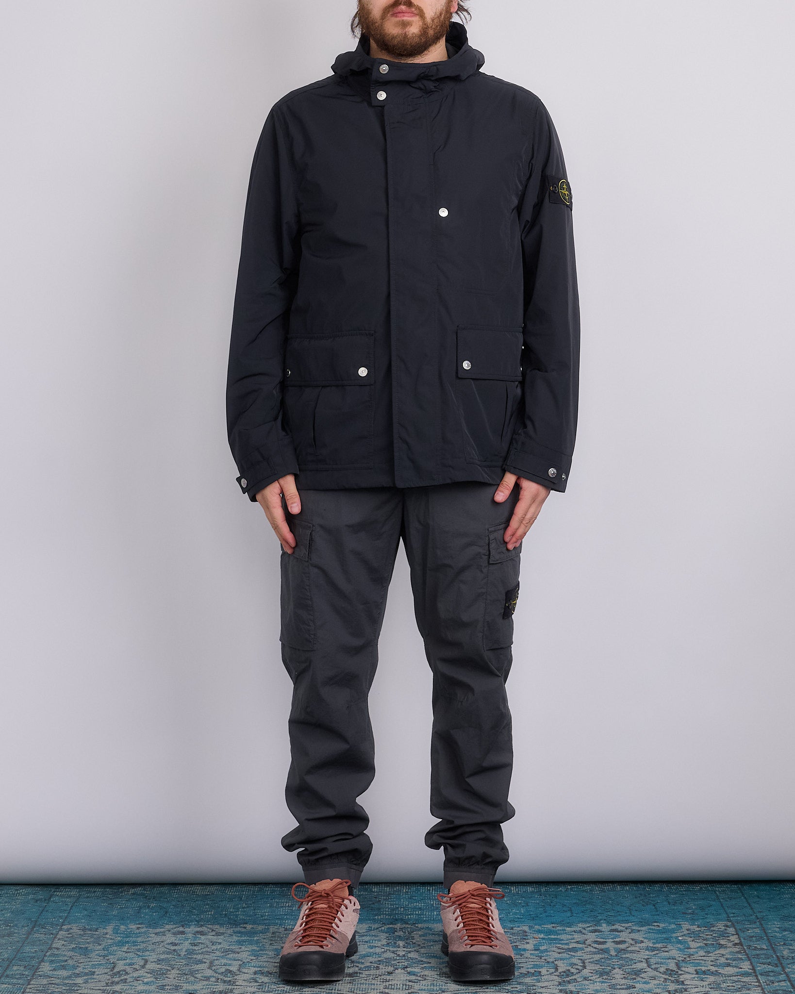 Stone Island Micro Twill Short Parka Jacket Black – LESS 17