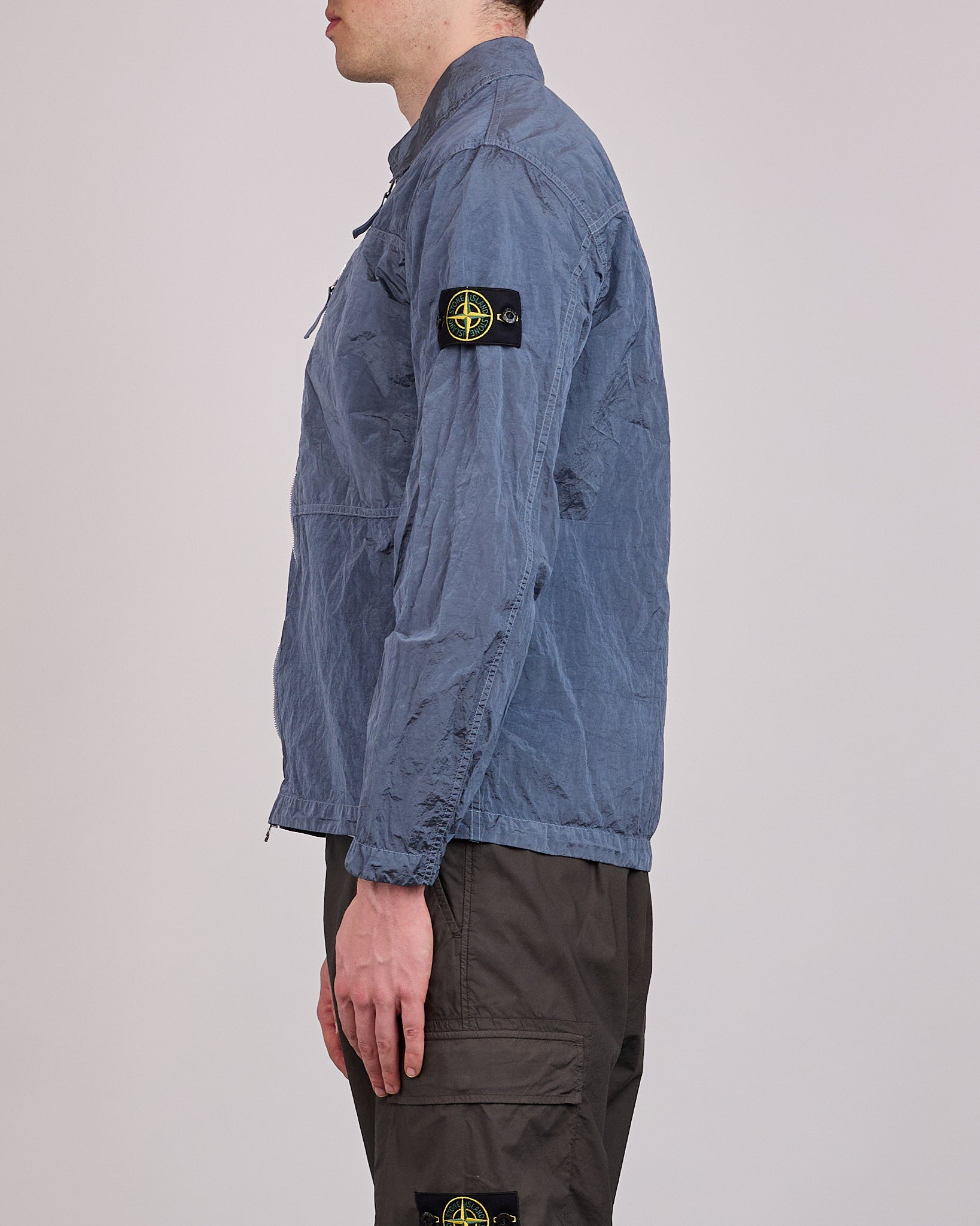 Stone Island Nylon Metal Econyl Zip Overshirt Dark Blue – LESS 17